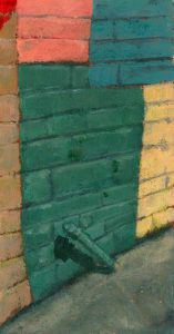 Jerel Mani, Froma Lane, 2023, acrylics on board, 400 mm x 210mm